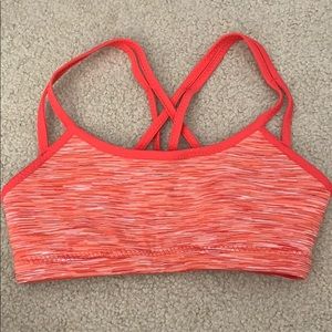 Orange sports bra